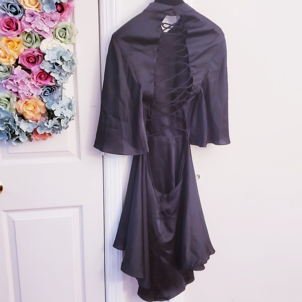 NWT FAME AND PARTNERS Black mini short dress flare - Picture 8 of 12